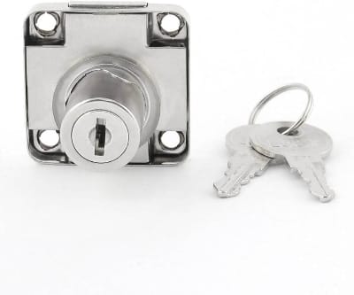 Picture of 2pcs Drawer Cabinet Desk Weare drove Lock Short neck Camel brand Lock-Silver
