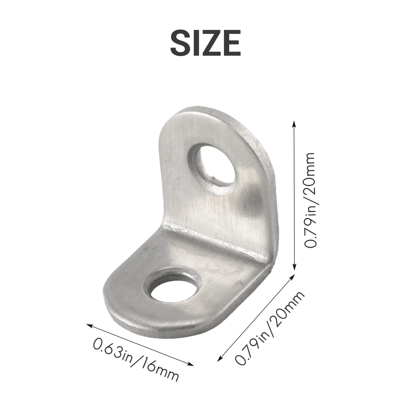 Picture of 4 PCS L Bracket Corner for Wood Furniture Cabinet-Silver