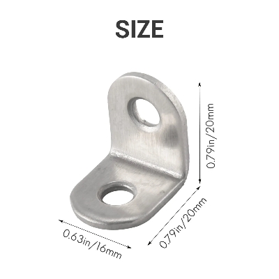 Picture of 4 PCS L Bracket Corner for Wood Furniture Cabinet-Silver