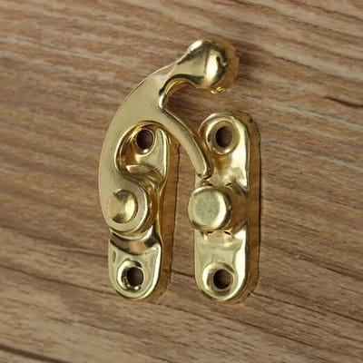 Picture of 4set 23x26mm Gold color Padlock Hasp Hook Lock For Mini Jewelry Wooden Box-Gold