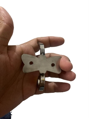 Picture of 2 pcs Double head coat hook, hanger stainless steel-Silver