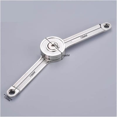 Picture of 2set Pivot Hinge Stop Stays Cabinet Hinge Kitchen Cupboard Doors Hinges Heavy Load80-150N Hinge Set-Silver