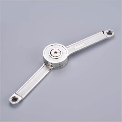 Picture of 2set Pivot Hinge Stop Stays Cabinet Hinge Kitchen Cupboard Doors Hinges Heavy Load80-150N Hinge Set-Silver