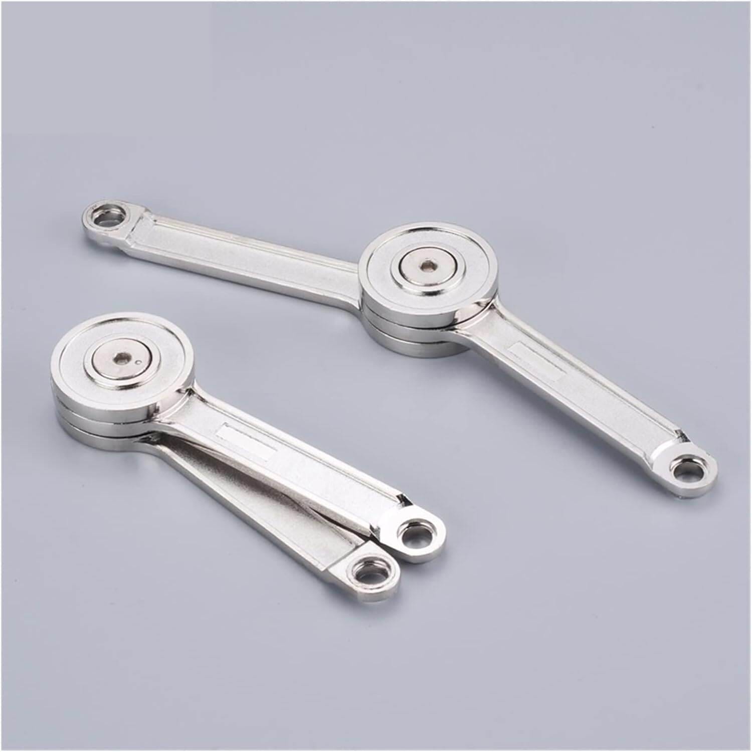 Picture of 2set Pivot Hinge Stop Stays Cabinet Hinge Kitchen Cupboard Doors Hinges Heavy Load80-150N Hinge Set-Silver