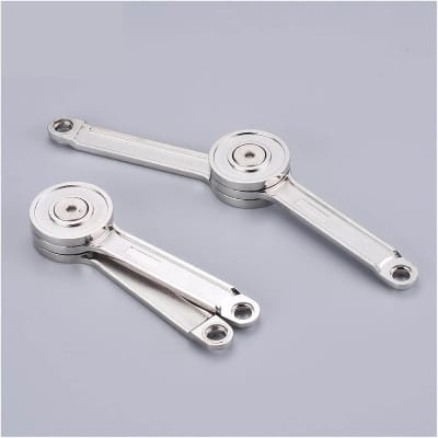 Picture of 2set Pivot Hinge Stop Stays Cabinet Hinge Kitchen Cupboard Doors Hinges Heavy Load80-150N Hinge Set-Silver