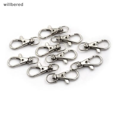 Picture of 10pcs/set Lobster Clasp Swivel Trigger Clip Snap Hook Bag Car Key Rings Keychain-Silver