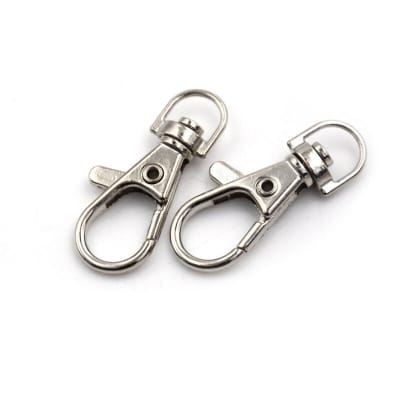 Picture of 10pcs/set Lobster Clasp Swivel Trigger Clip Snap Hook Bag Car Key Rings Keychain-Silver