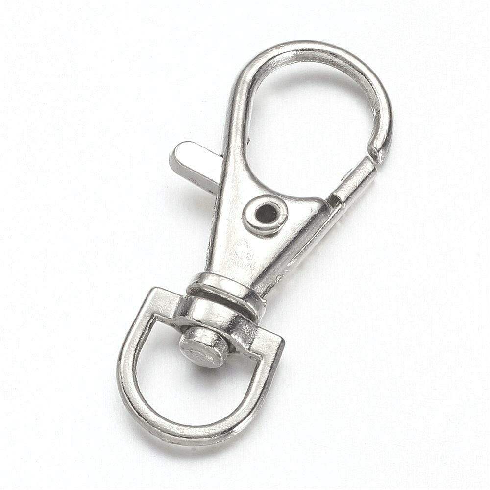 Picture of 10pcs/set Lobster Clasp Swivel Trigger Clip Snap Hook Bag Car Key Rings Keychain-Silver