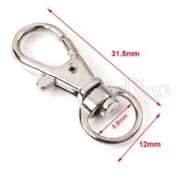 Picture of 10pcs/set Lobster Clasp Swivel Trigger Clip Snap Hook Bag Car Key Rings Keychain-Silver