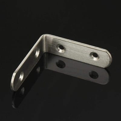 Picture of 4 Pcs 2.5mm thick 2by2 inch L-shaped Metal Right Angle Bracket Thick Steel Corner Code Right Angle Home Board Support Furniture-2in