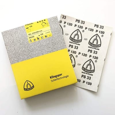 Picture of Klingspor Brand Abrasive Latex Paper dry sand paper 120 grit- 2pics