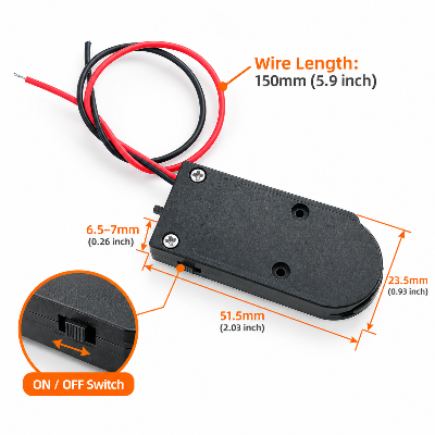 Picture of CR2032 Coin Cell Battery Holder with Switch