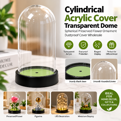 Picture of Acrylic Dome Display Case with Black Base
