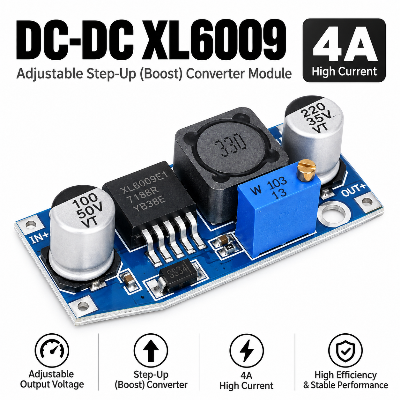 Picture of XL6009 DC-DC Boost Converter Module