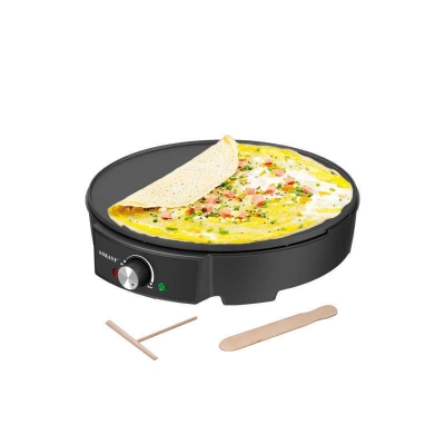 Picture of 2024 Sokany1002 Temperature Controlled Flat Plate Electric Pancake Pot Casting Pancake Machine Black