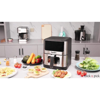 Picture of Sonifer SF-1018 new kitchen high quality 1500W with visual window digital led display electric air fryer 6 litres Black