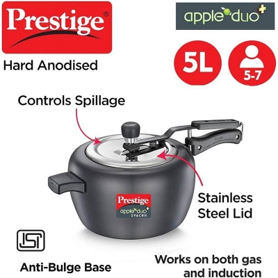 Picture of Prestige Pressure Cooker 5L with induction bottom (20264) Grey