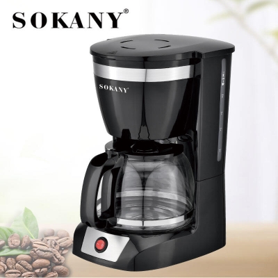 Picture of SOKANY 950W 12 CUP COFFEE MAKER COFFEE MACHINE WITH 1.5L GLASS CARAFE AND KEEP WARM FEATURE FOR DRIP COFFEE Black