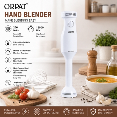 Picture of ORPAT Hand Blender- HHB-100E – 250 W – White 