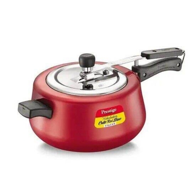Picture of Prestige India Pressure Cooker Nakshatra Cute Red Duo 5liter Induction Bottom (10766) Red