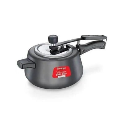 Picture of Prestige India Pressure Cooker Nakshatra Cute Duo HARD ANODISED 5liter Induction Bottom (20261) Black