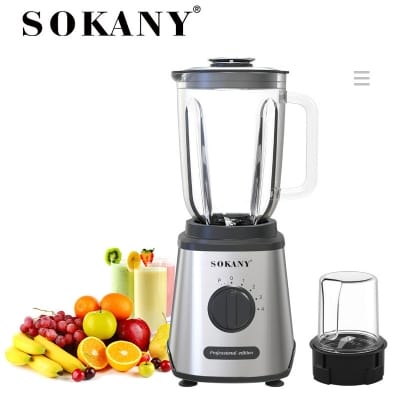 Picture of Sokany Brand Blender Juicer Copper Motor 800Watts with 1.5L Glass Jug (Professional Edition) 