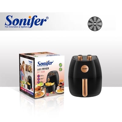 Picture of High Demand Low Supply Sonifer SF-1039 household plastic1500w electric manual double knob 4.5 litres air fryer Black