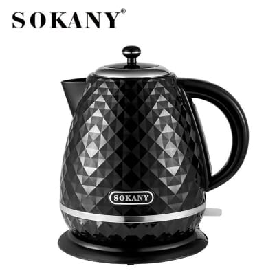 Picture of SOKANY SK-1032 Electric Kettle with 2200W Power and 1.7L Capacity Unique Diamond Design Black