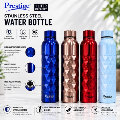 Picture of 2025 latest 1000ml Stainless Steel Water bottle Stylish Handy Modern Water Cup For Daily Life Office Study Dining Outdoor Activity 