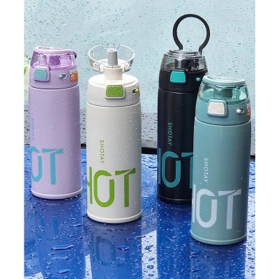 Picture of 2025 Latest Model SHOTAY Brand 530ml Small Tea Cup Water Cup Food Grade Mini Thermos Cup Travel Personalised 316 High grade stainless steel thermos for school outdoor office home perfect for students and all Compact and Portable student good-looking 