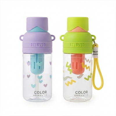 Picture of Premium Food Grade Plastic Unique Latest model design Unbreakable Water Bottle 760ml with straw BPA Free, Leak-Proof Water Bottle Ideal for Office, Sports, School, Gym 