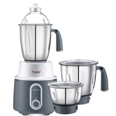 Picture of Prestige Delight 750 W Mixer Grinder, 3 Stainless Steel Jars (1500 ml, 1000 ml, 300 ml) (Charcoal Grey) Charcoal