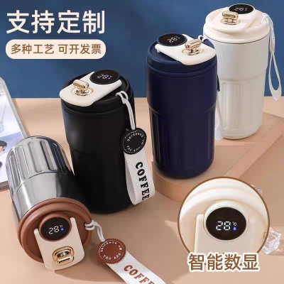 Picture of New Creative Thermos Smart Temperature Display Stainless Steel Vacuum Flask Intelligent with LED temperature Touch Coffee Mug 
