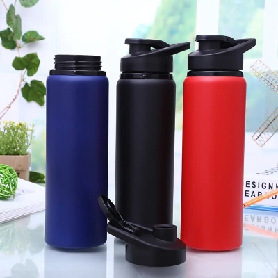 Picture of 750ml Sports Athletic Solid Color Plain Aluminum Water Bottle for everyday use 