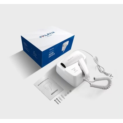 Picture of FALIN Hotel Home Hair Dryer Hotel Wall Mounted Hair Dryer High Quality Electric ABS Plastic Hair Dryer White