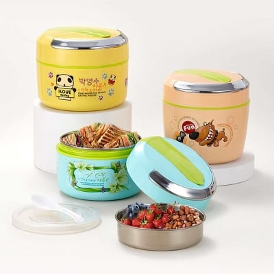 Picture of Round Lunch Box Insulated 800ml QQ for stylish lifestyle Multicolor