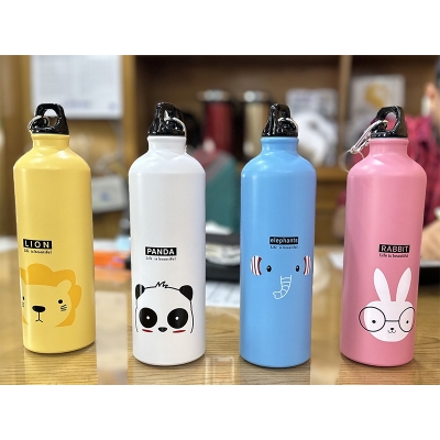 Picture of 750ml Cartoon Design Colored Aluminum Water Bottle 