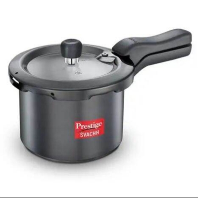 Picture of Prestige 3 liter Svachh Hard Anodised Gas and Induction Compatible Pressure Cooker 20223 Grey