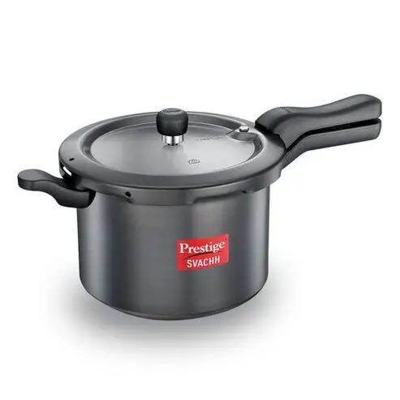 Picture of Prestige 5 liter Svachh Hard Anodised Gas and Induction Compatible Pressure Cooker 20224 Grey