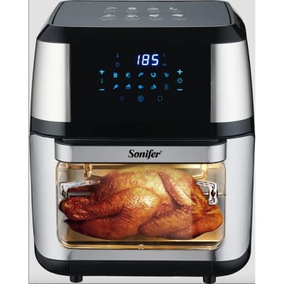 Picture of Sonifer SF-1016 new 2022 kitchen 1800W large capacity multifunctional automatic electric digital touch screen 12 liter air fryer Air Fryer 80% less Oil Consumption Fry, Grill, Roast, Bake, Reheat Easy to Clean Frying Basket Black