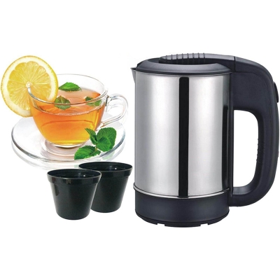Picture of Sonifer Stainless Steel Portable Kettle SF-2099 0.5 Liter (two plastic cups included) Silver