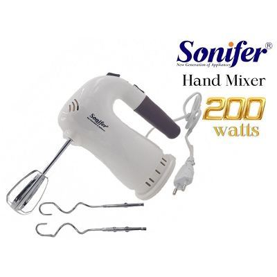 Picture of Egg Beater Hand Mixer Sonifer Brand 200watts White