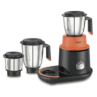 Picture of Prestige Stack-O-Mix 750 W Mixer Grinder, 3 Jars (1500 ml, 1000 ml, 400 ml) (Orange, Black) 
