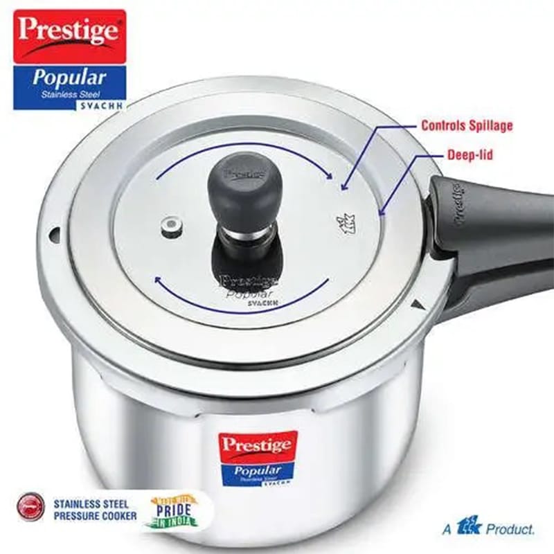 Picture of Prestige Pressure Cooker Stainless Steel 3 liter (20172) Silver