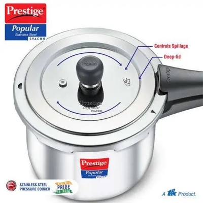 Picture of Prestige Pressure Cooker Stainless Steel 3 liter (20172) Silver