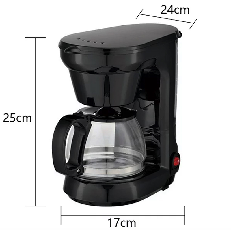 Picture of SOKANY 600W 6 CUP COFFEE MAKER COFFEE MACHINE WITH 0.75L GLASS CARAFE AND KEEP WARM FEATURE FOR DRIP COFFEE Black