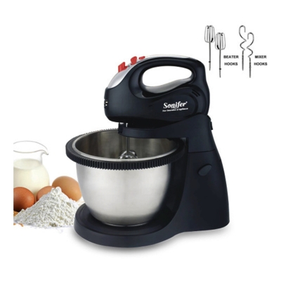 Picture of Electric Stand Egg Beater SF-7014 with TURBO for Kitchen Black