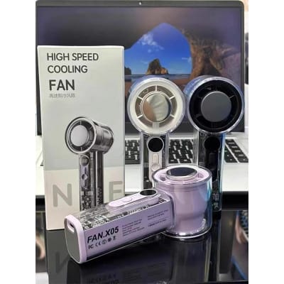 Picture of Cooling Fan X05  Handheld Fan 100 Speed Levels - Cold Compress Ice  - Digital Display Portable Rechargeable Mini Fan - Long Battery Life 