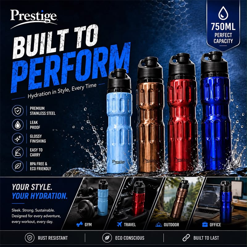 Picture of Sports Athletic Design 750ml Stainless Steel Colorful Water Bottle – Stylish, Durable & Reusable 