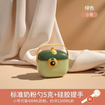 Picture of Airtight Portable Baby Milk Powder Container 400ML Formula Cereal Ready-mix Feeding Cute Adorable Retro Camera Shape Travel Food Storage Milk Powder Boxes with Measuring Spoon 